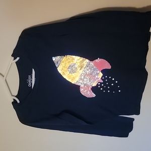 Sequin Graphic Longsleeve Tshirt, OshKosh, Size 6X
